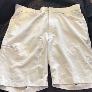 Grand Slam Men's Light Tan Flat Front Shorts